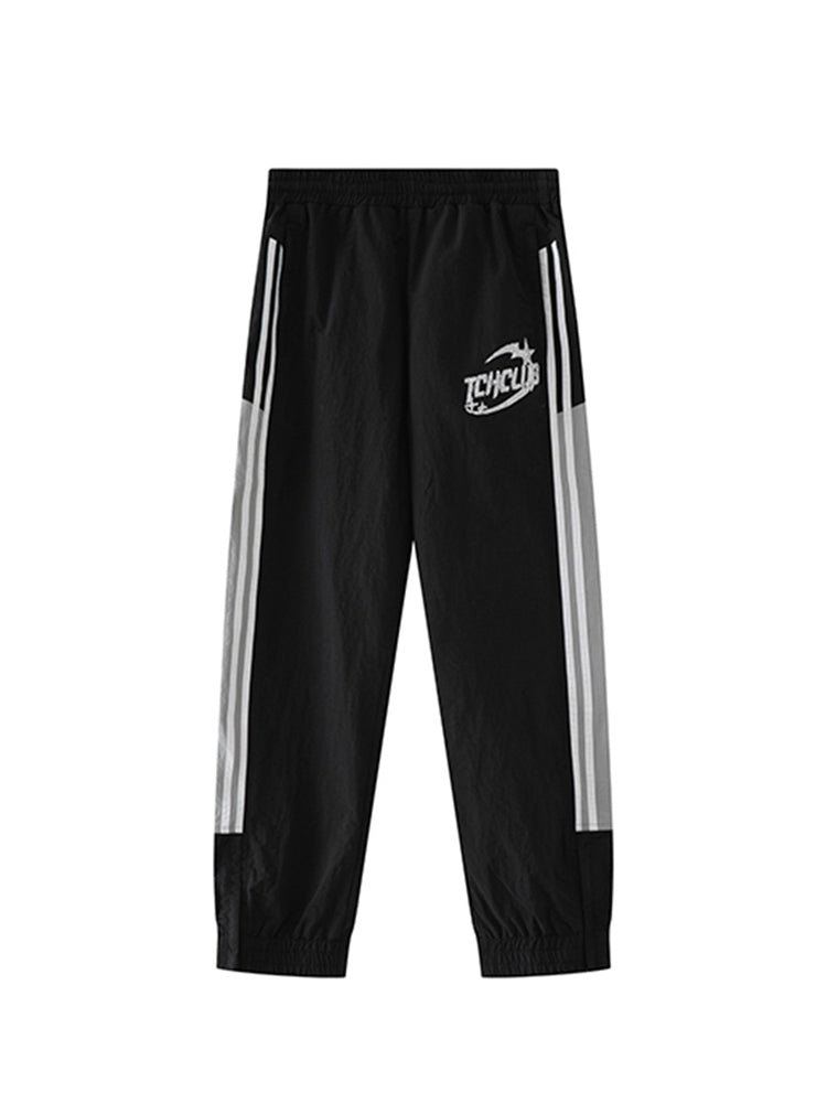 TCH Men's Rhinestone Pro Racing Nylon Track Pants