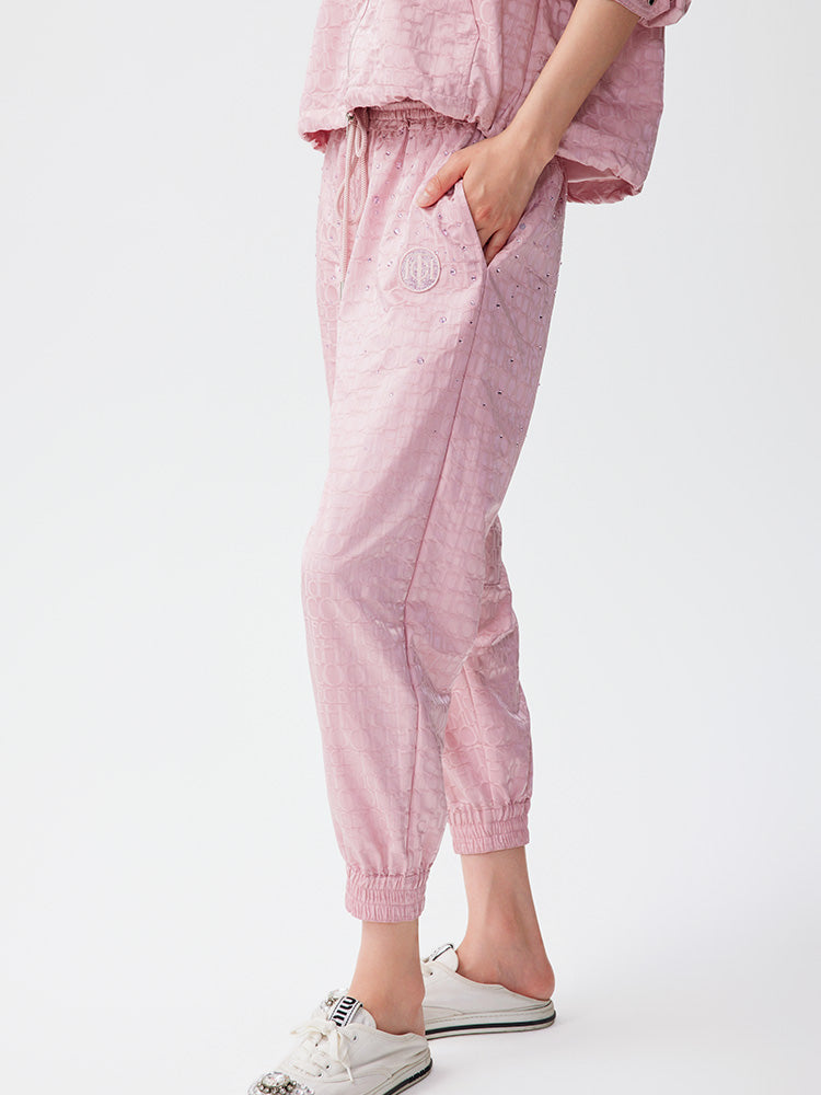 TCH Presale Logo Print Crystal-Embellished Nylon Jogger