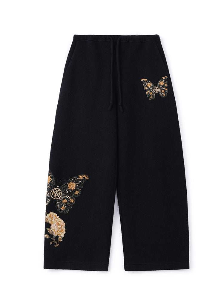 TCH Rhinestone Butterfly Palazzo Trousers