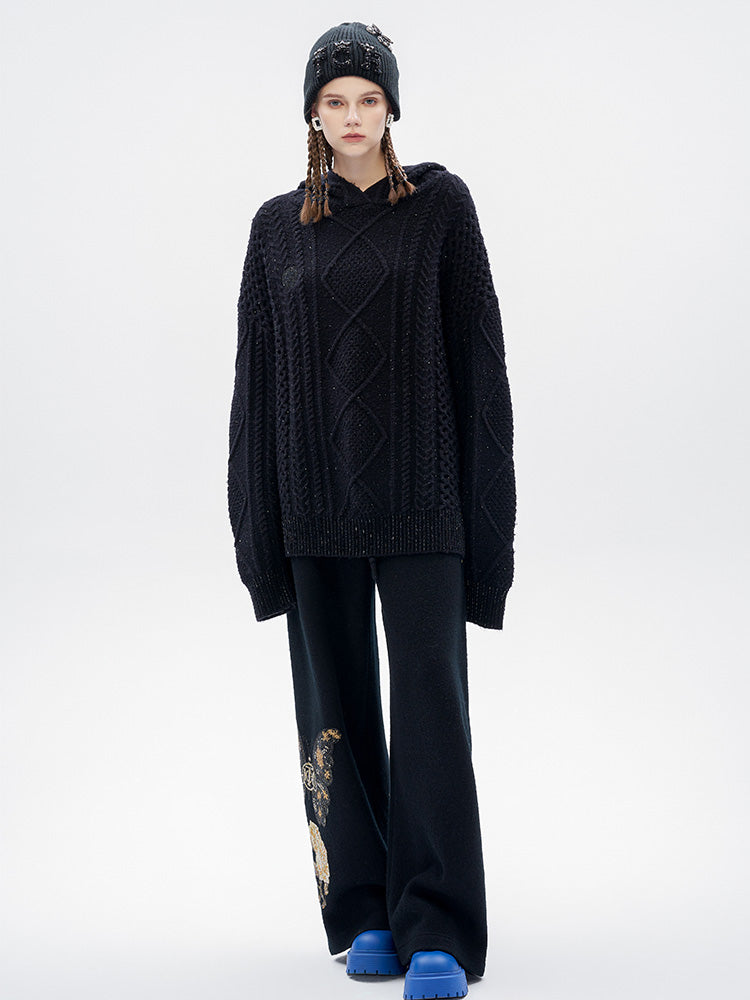 TCH Rhinestone Butterfly Palazzo Trousers