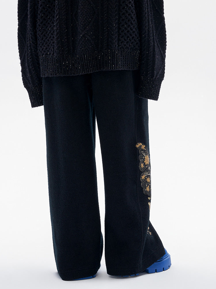TCH Rhinestone Butterfly Palazzo Trousers