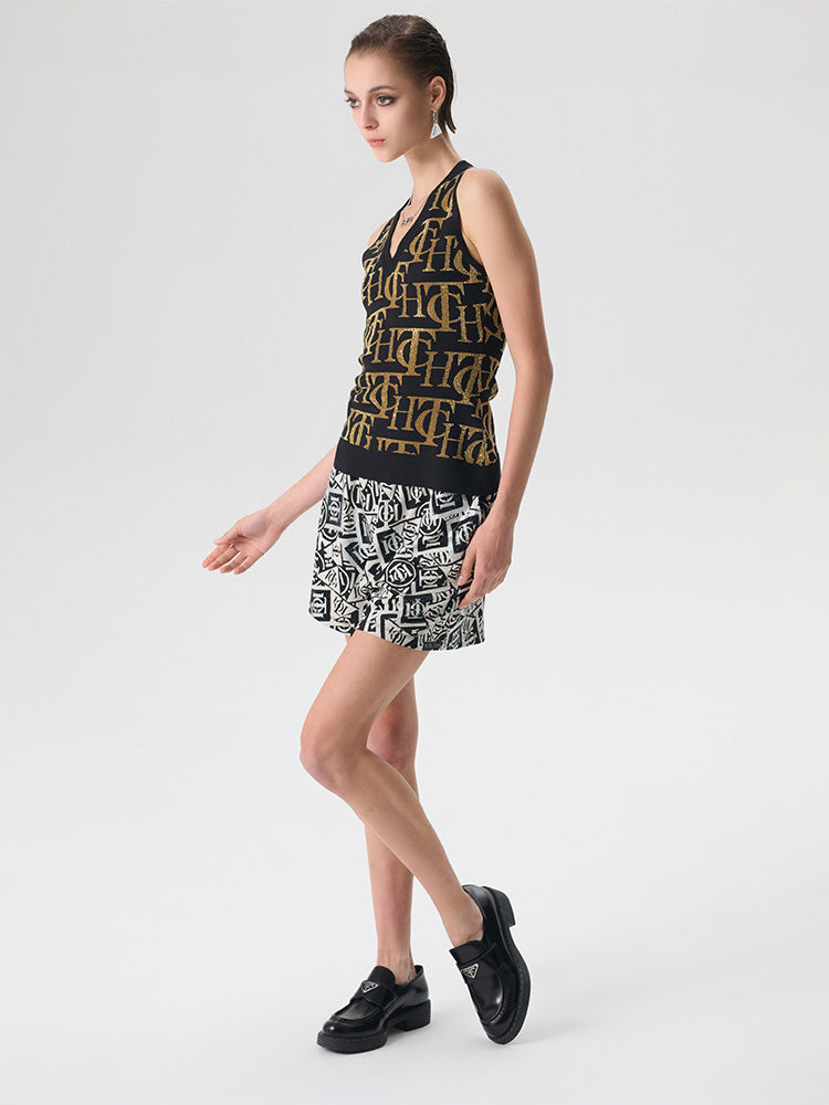 TCH Sparkle Allover Logo Rhinestone Shorts
