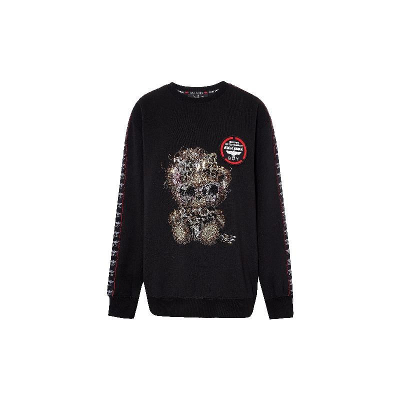 TCH Black Rhinestone Pullover Cute Dog Sweatshirt
