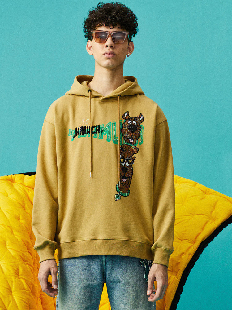 TCH Rhinestone Oversized Graphic Hoodie