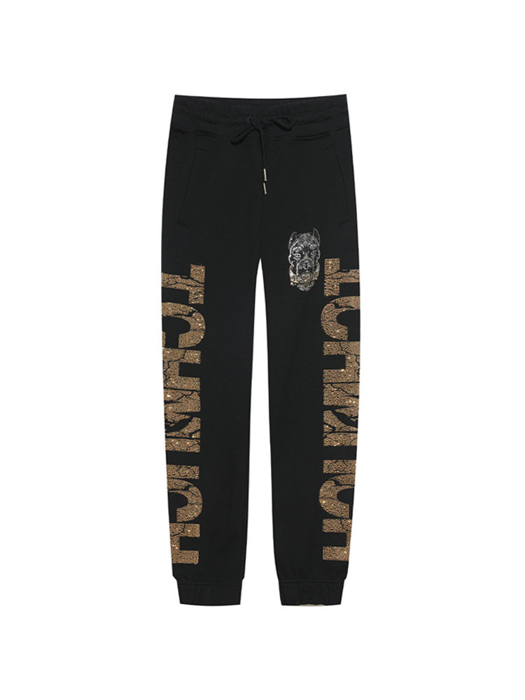 TCH Men's Rhinestones Cotton Legging Jogger Casual Pants