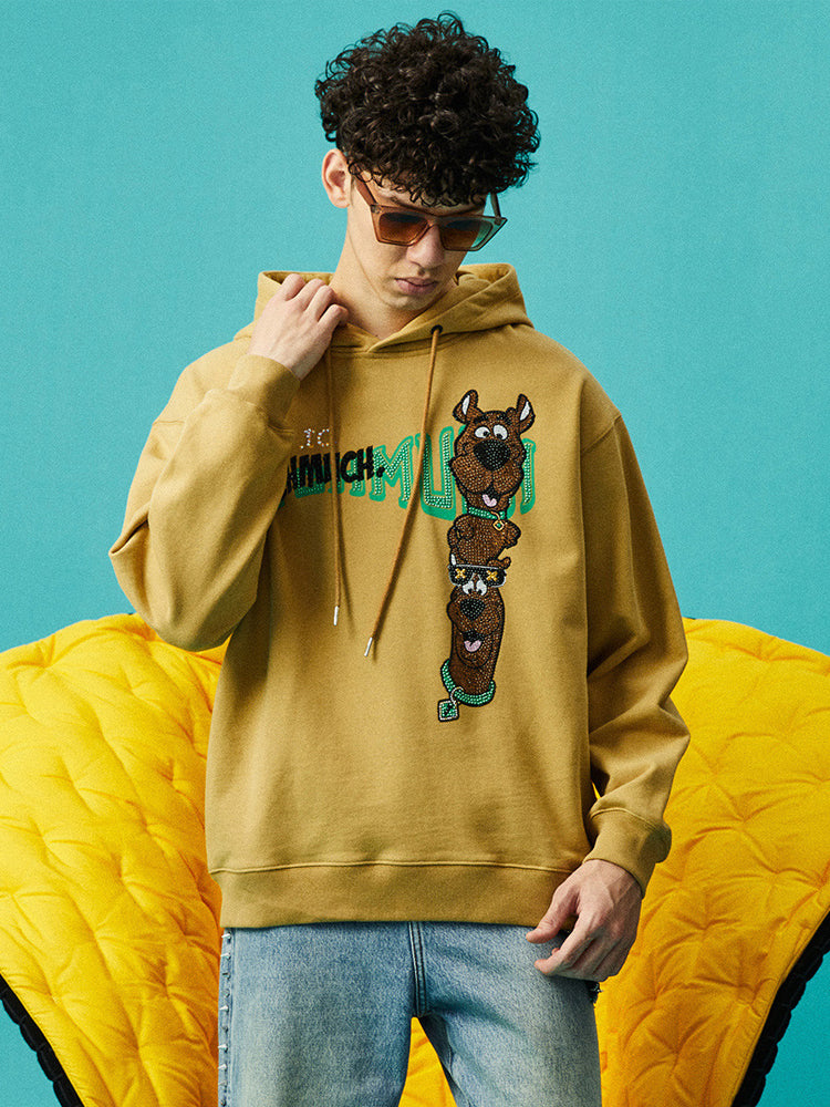 TCH Rhinestone Oversized Graphic Hoodie