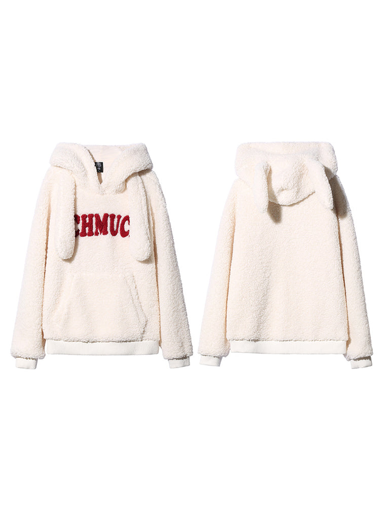 TCH Rhinestone Sherpa Hoodie Sweater
