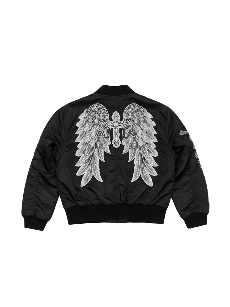 TCH Luxe Rhinestone Winged Bomber Jacket
