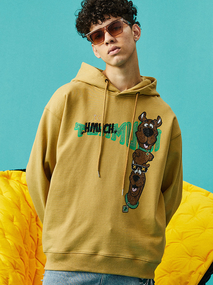 TCH Rhinestone Oversized Graphic Hoodie