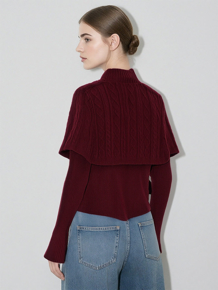 TCH Crystal Constellation Knit Cape Top