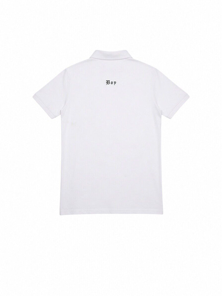 TCH Rhinestone Skull Print Summer Polo