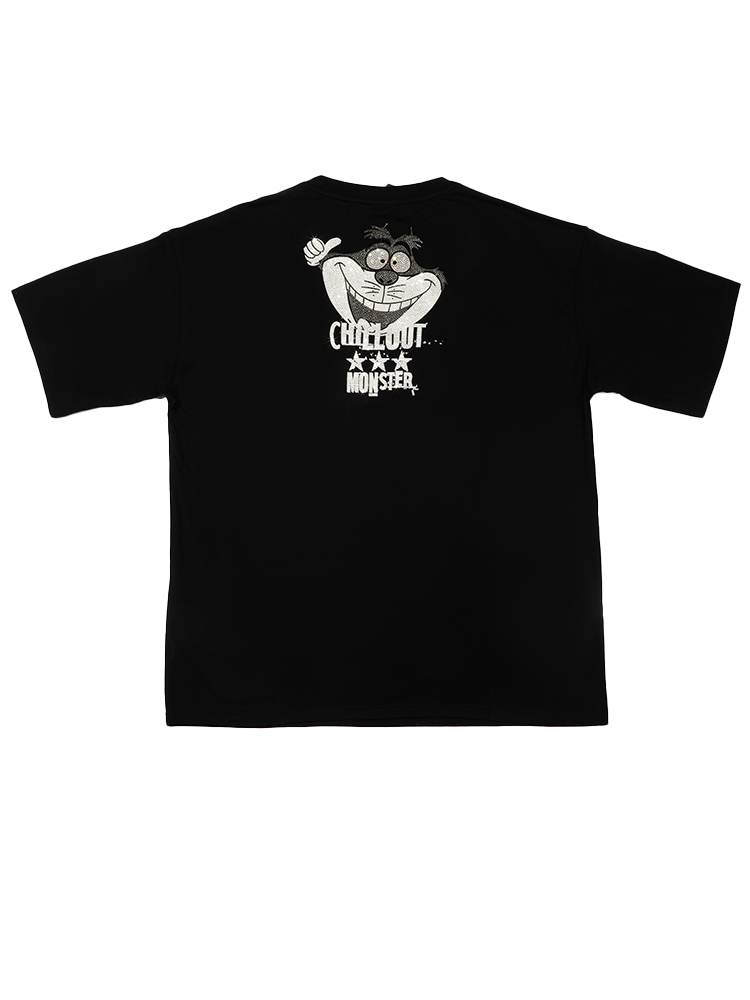 TCH Mens Raccoon Rhinestone Short Sleeve T-shirt