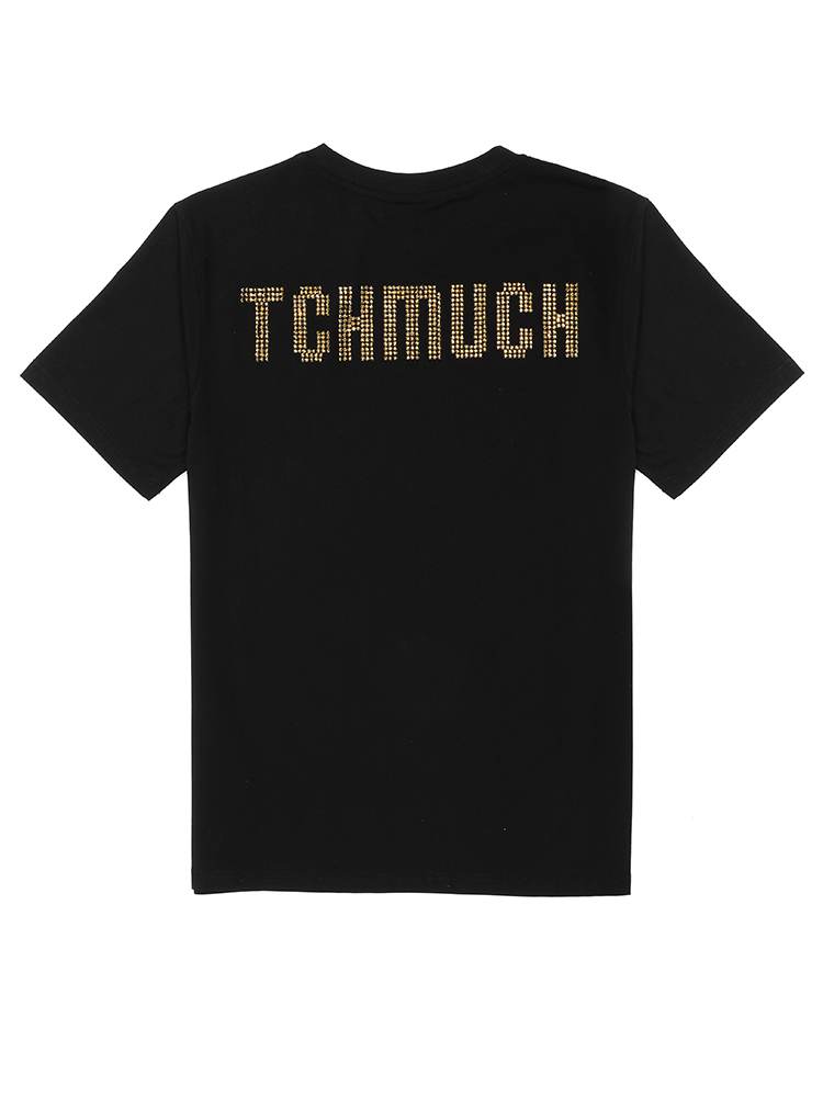 TCH Mens Short Sleeve Rhinestone Bear T-Shirt