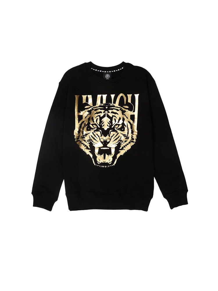 TCH Women's Gold Leopard Long Sleeve Sweatshirt