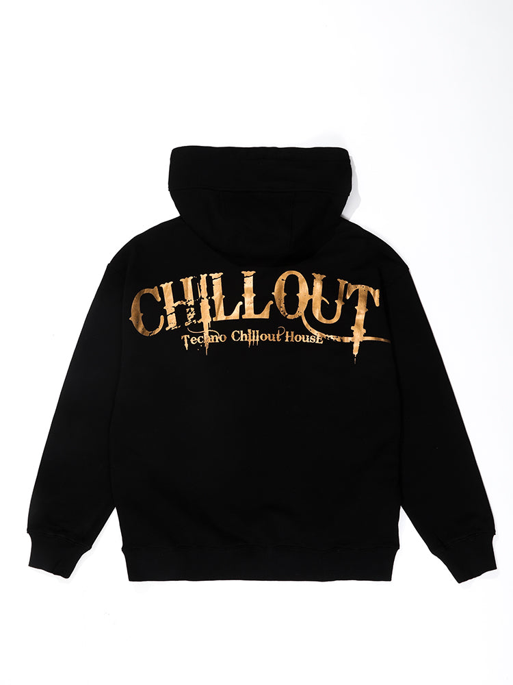 TCH Cheetah Graphic Rhinestone Black Hoodie