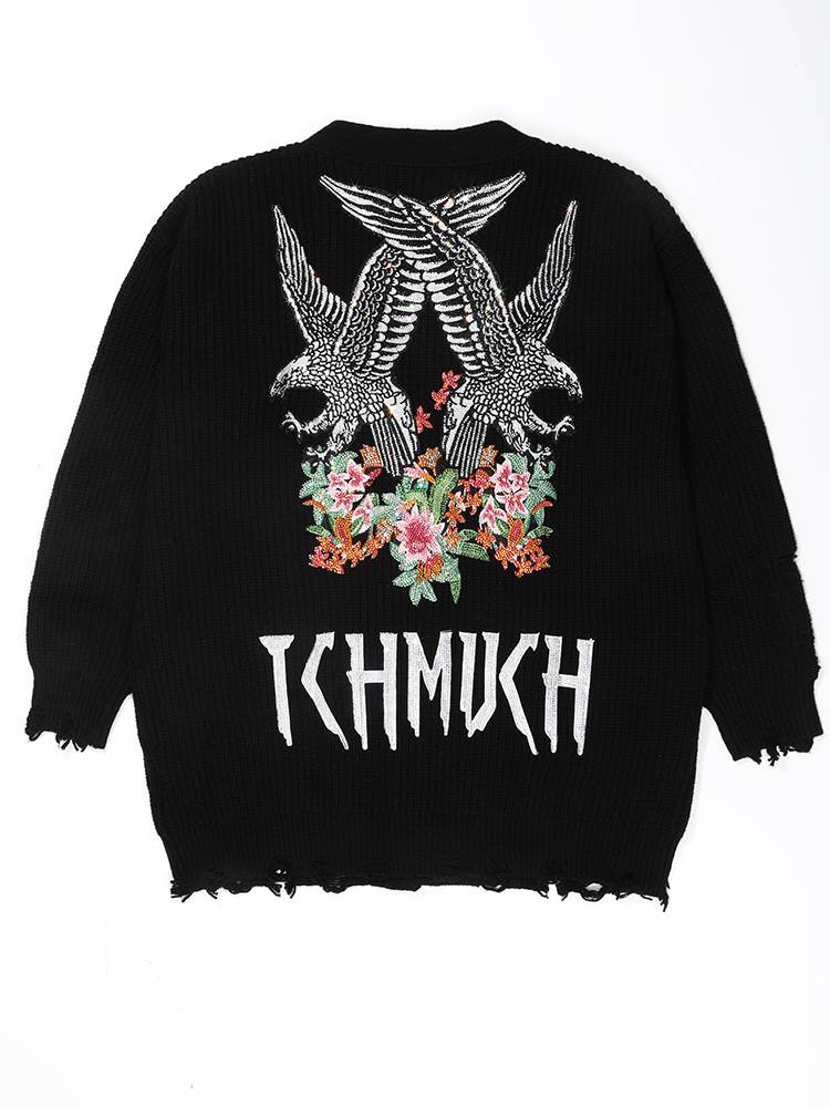TCH Women's Rhinestone Button Long Sleeve Cardigan Sweater