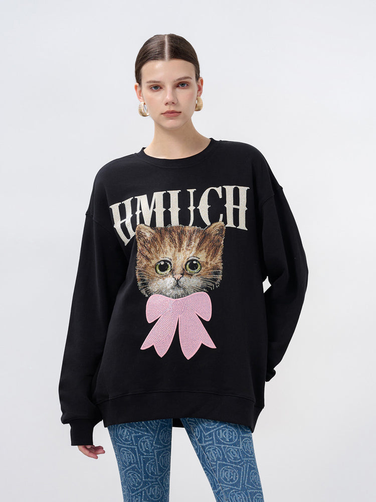 TCH Rhinestone Cat Unisex Sweatshirt