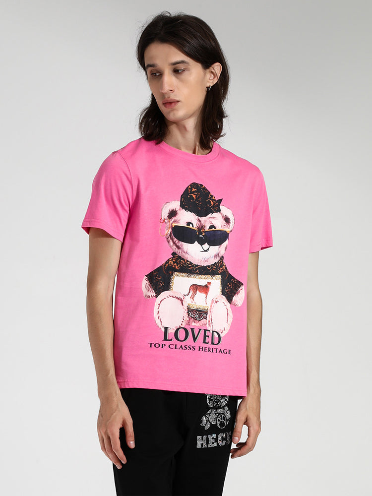 TCH Graphic Bear Cotton Short Sleeve Top