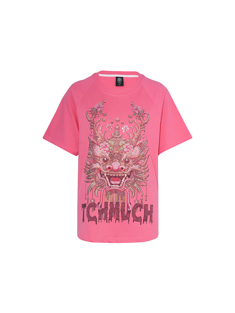 TCH Presale Graphic Rhinestone Cotton T Shirt