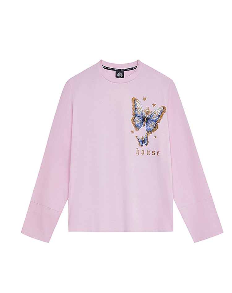 TCH Luxury Rhinestone Butterfly  Sparkle Top