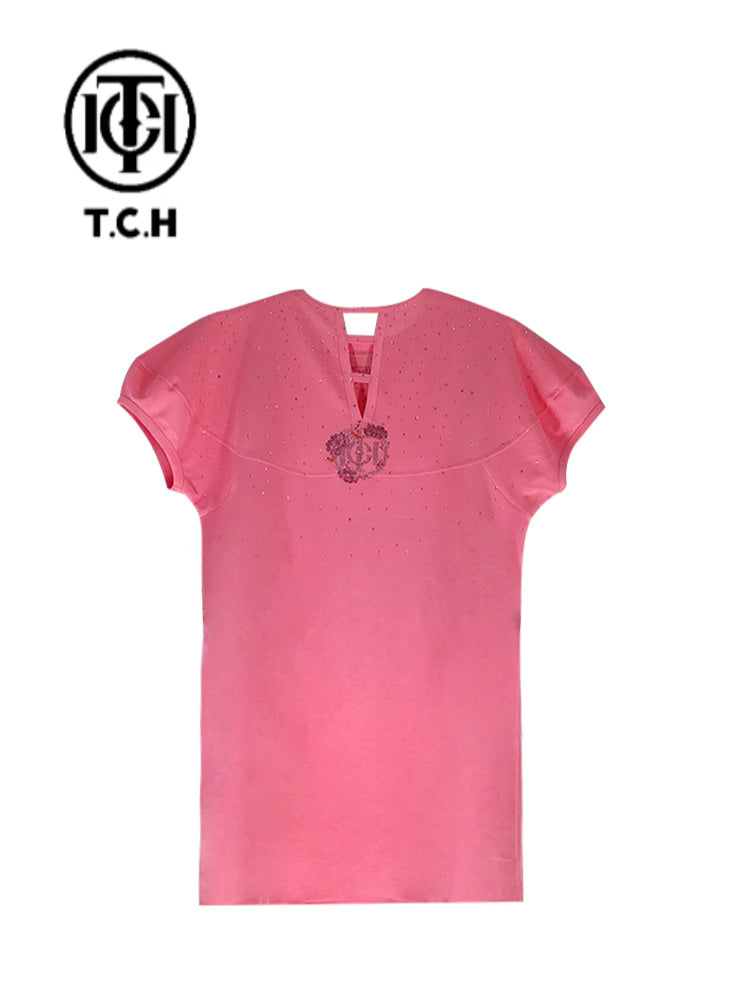 TCH Luxury Sparkle Bow Glitter Mini Dress