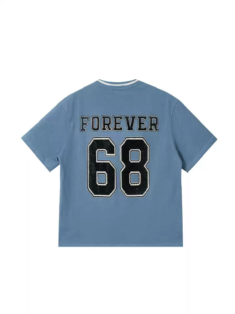 TCH Tiger Rhinestone Flower Print Causal Tee
