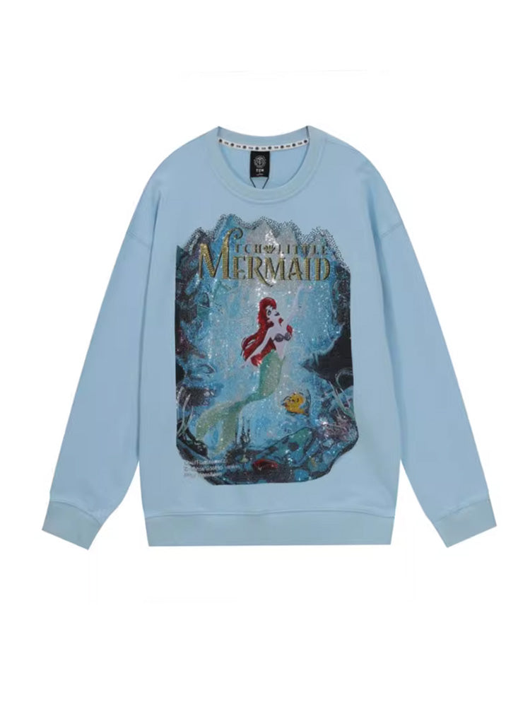 TCH Rhinestone Mermaid Oversized Sweatshirt