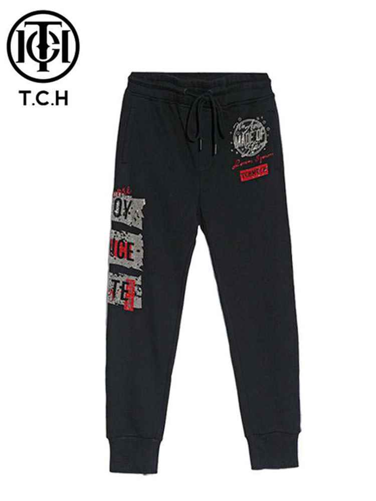 TCH Men's Graphics Letter Hot Diamond Elastic Waist Jogger