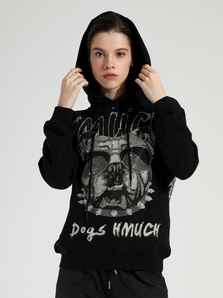 TCH Women's Graphics Rhinestone Angel Wings Hoodie