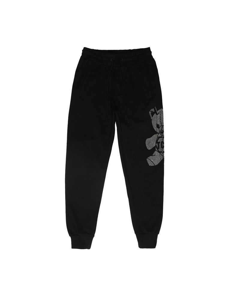 TCH Men's Bear Rhinestone Joggers Pants