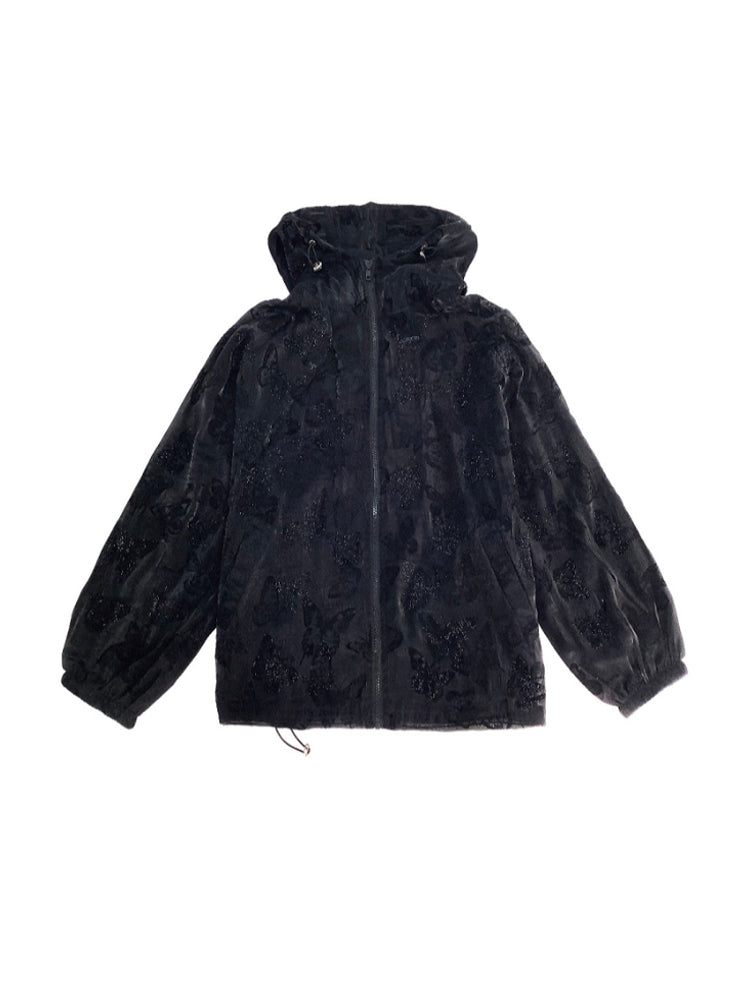 TCH Rhinestone Butterfly Zip UP Jacket