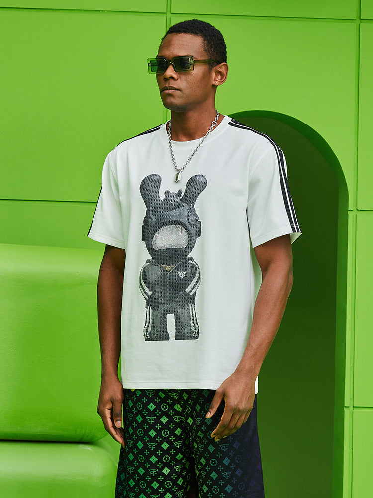 TCH Fashion Space Rabbit  T-shirt Top in White