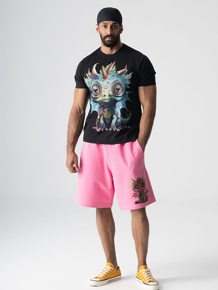 TCH Cartoon Monster Rhinestone Black T-Shirt