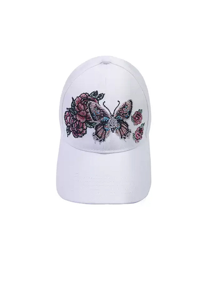 TCH Embroidered Butterfly Rhinestone Baseball Cap