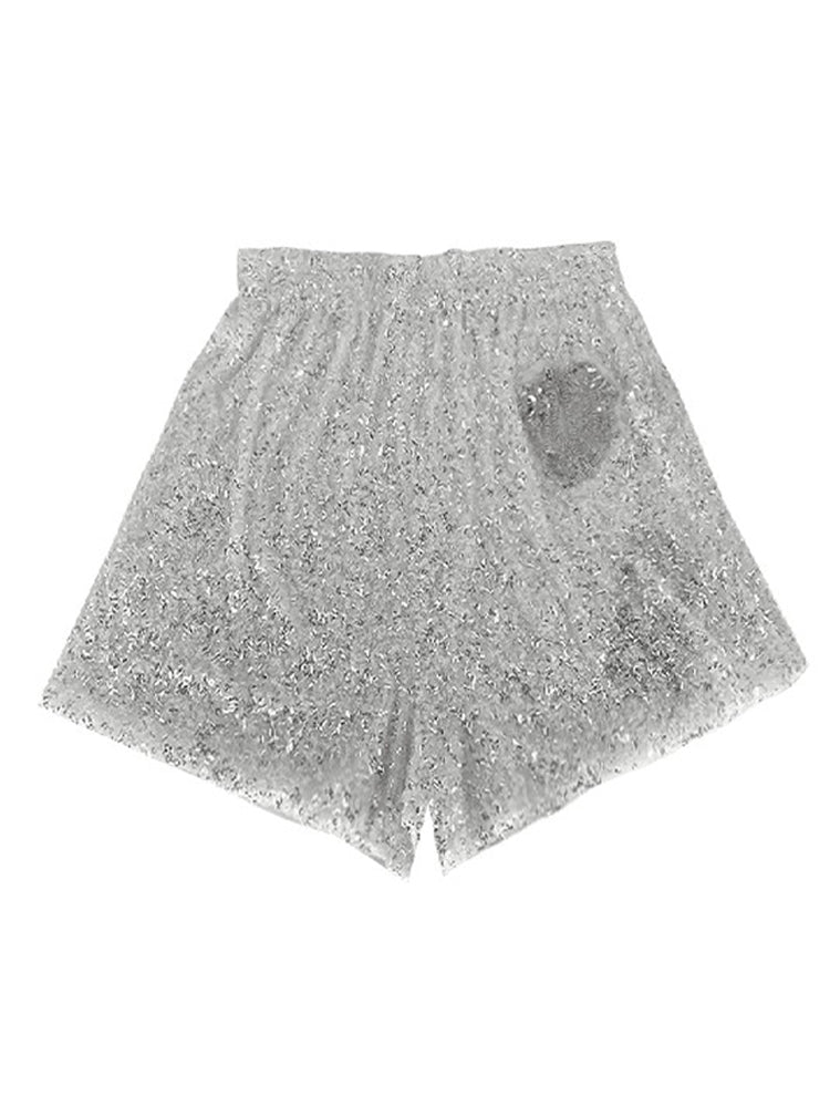TCH Sparkle lver Premium Sequin Hot Pants