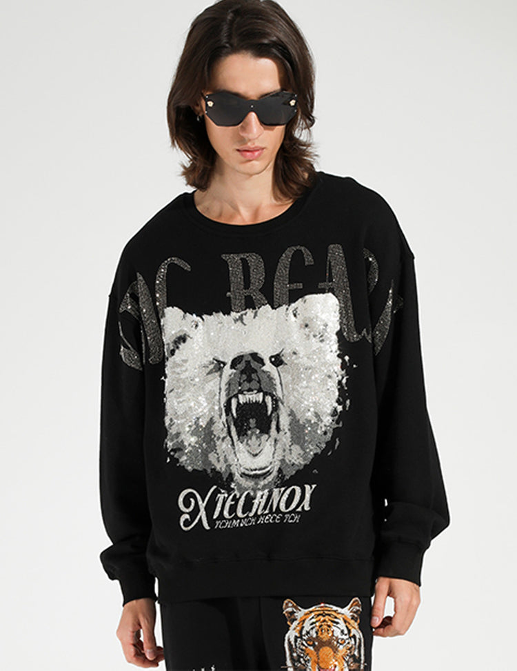 TCH Luxury Cartoon Animal Rhinestone Sweatshirt