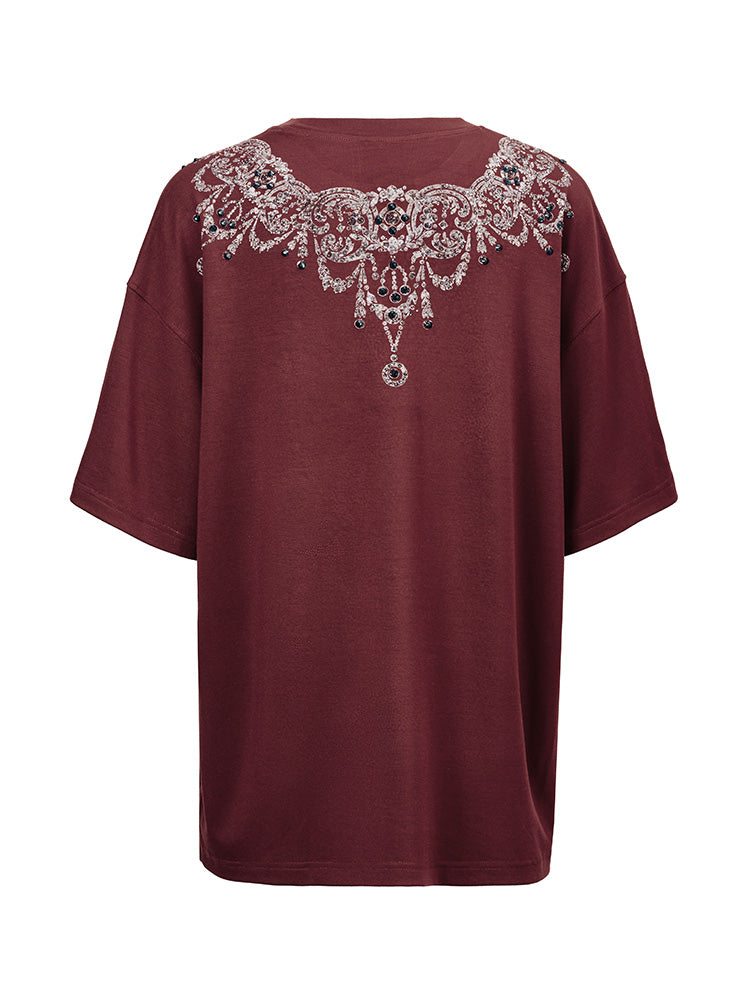 TCH Rhinestone Teddy Bear Sparkling Wine Tee
