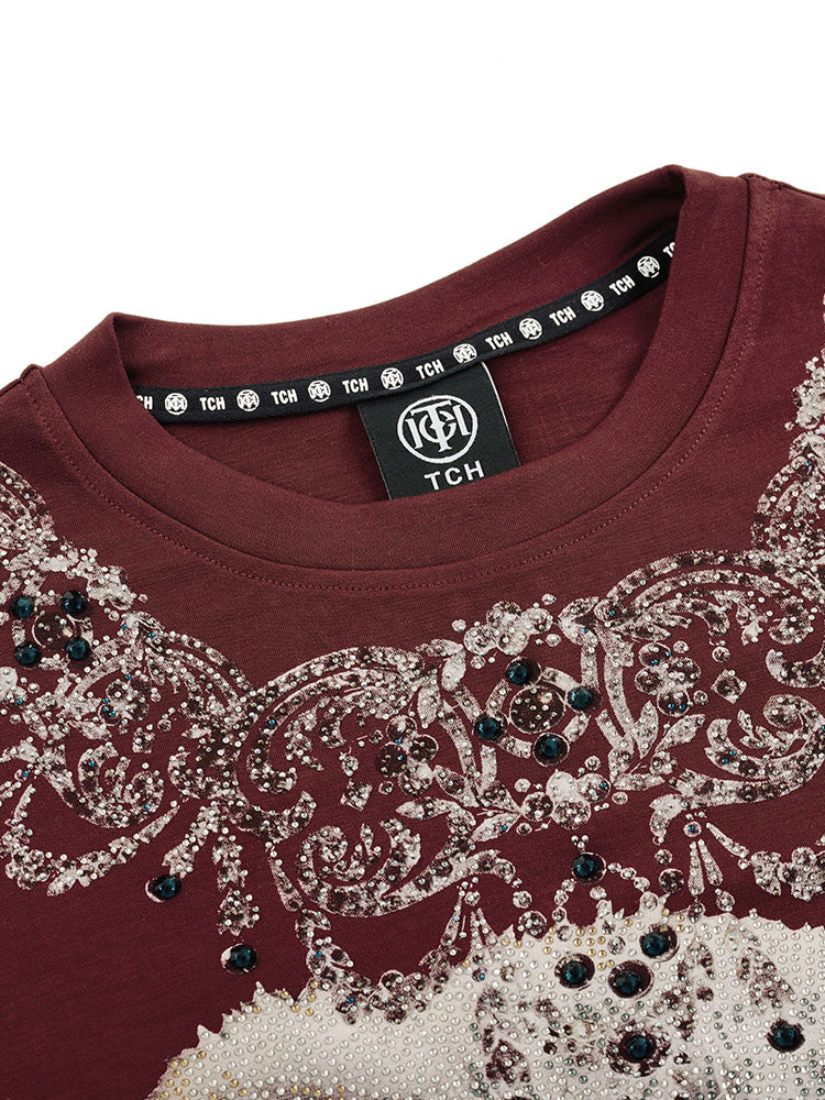 TCH Rhinestone Teddy Bear Sparkling Wine Tee