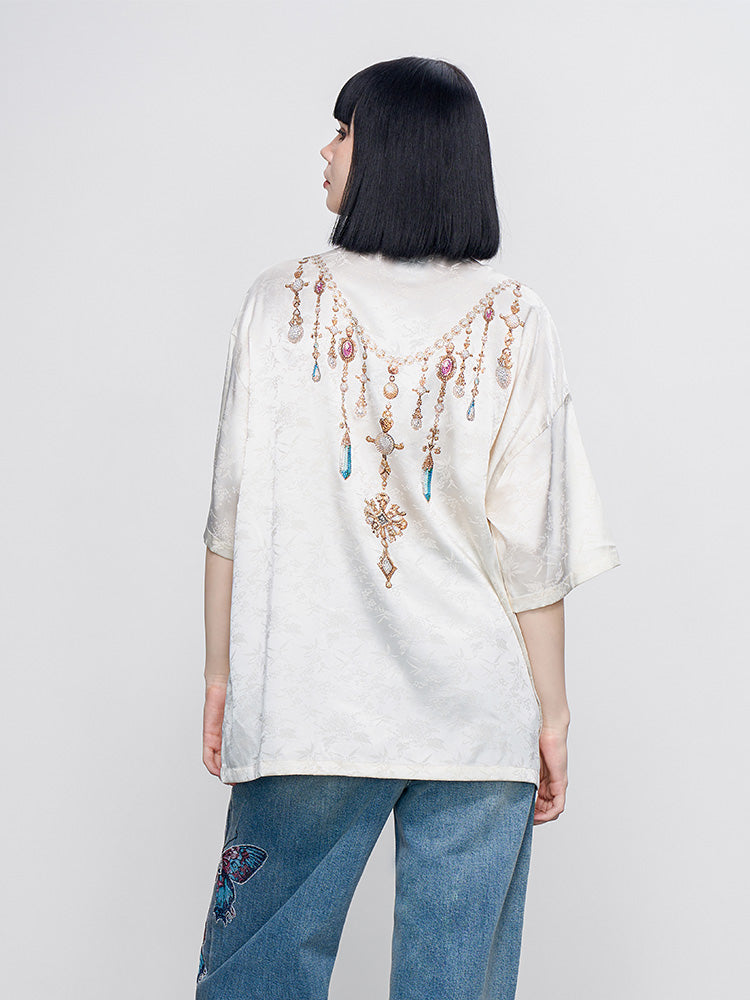 TCH Pre-sale Sparkling Rhinestone Wings Luxury Slik T-Shirt