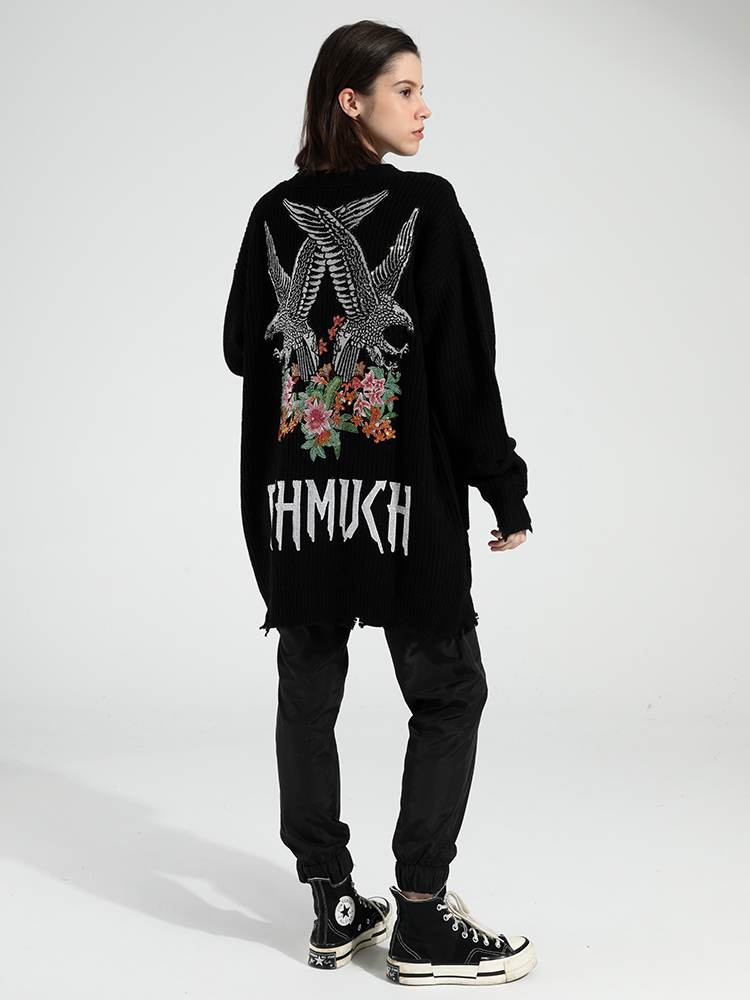 TCH Women's Rhinestone Button Long Sleeve Cardigan Sweater