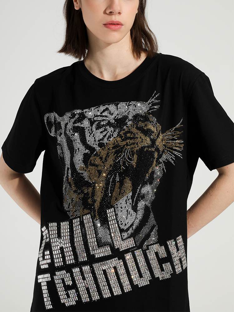 TCH Graphic Animal Hot Diamond Short Sleeve T-Shirt