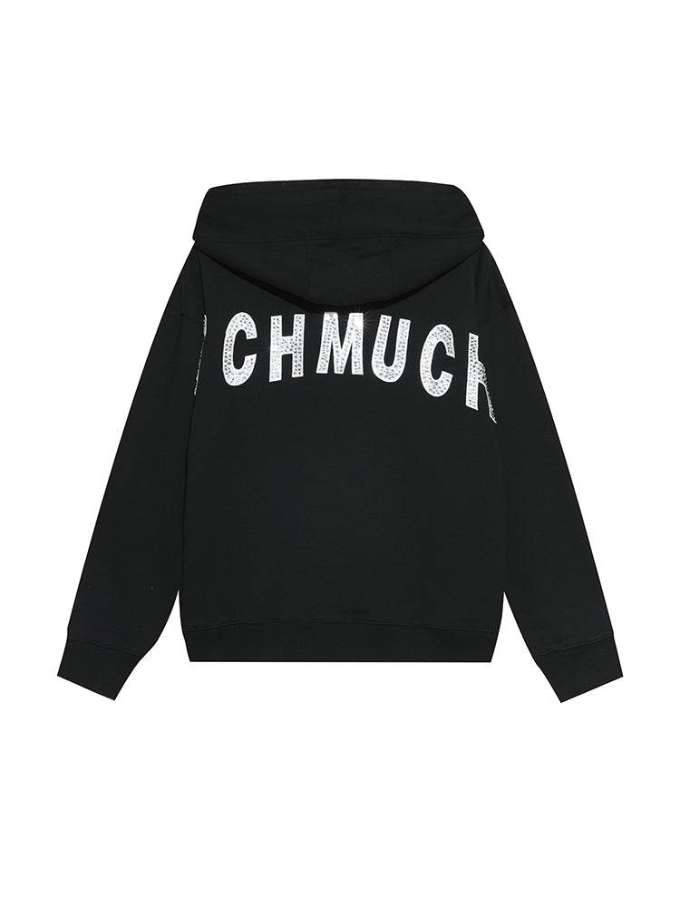 TCH Graphic Rhinestone Oversized Unisex Hoodie