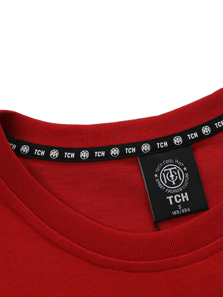 TCH Women's Letter Print Diamond Short Sleeve T-shirt