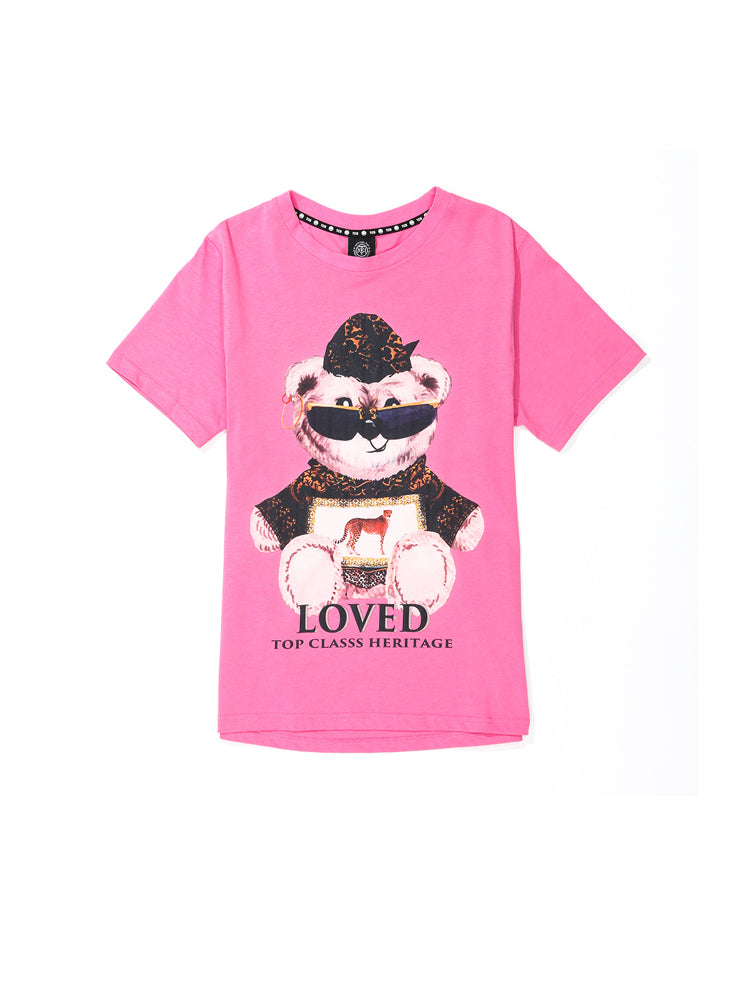 TCH Graphic Bear Cotton Short Sleeve Top