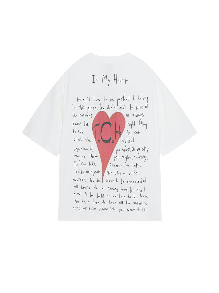 TCH Beauty Print Logo Casual Short Sleeve T-shirt