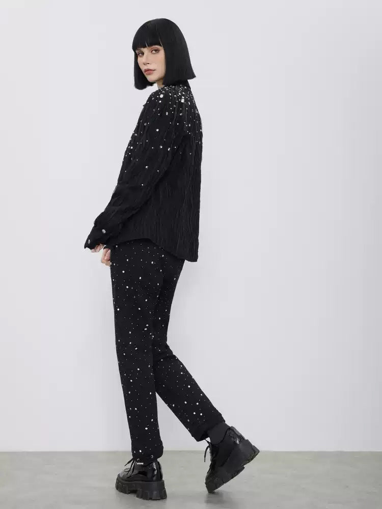 TCH Ruched Crystal-Embellished Jacket