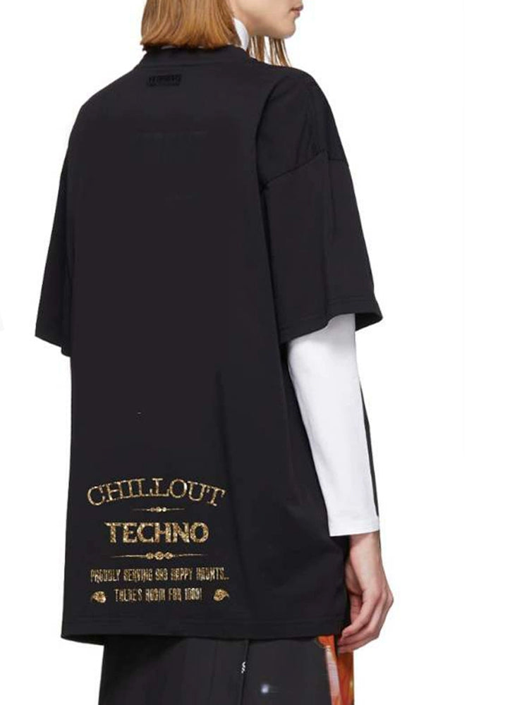 TCH Smile Crown Rhinestone Short Sleeve T-Shirt