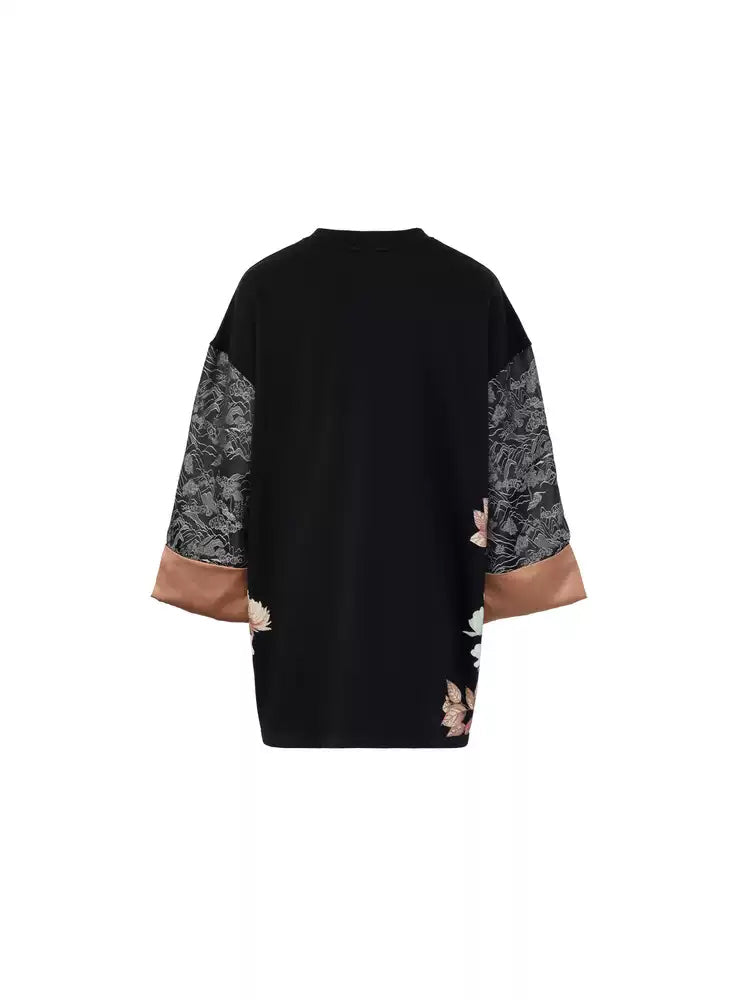 TCH Rhinestone Embroidery Butterfly Satin Mini Dress
