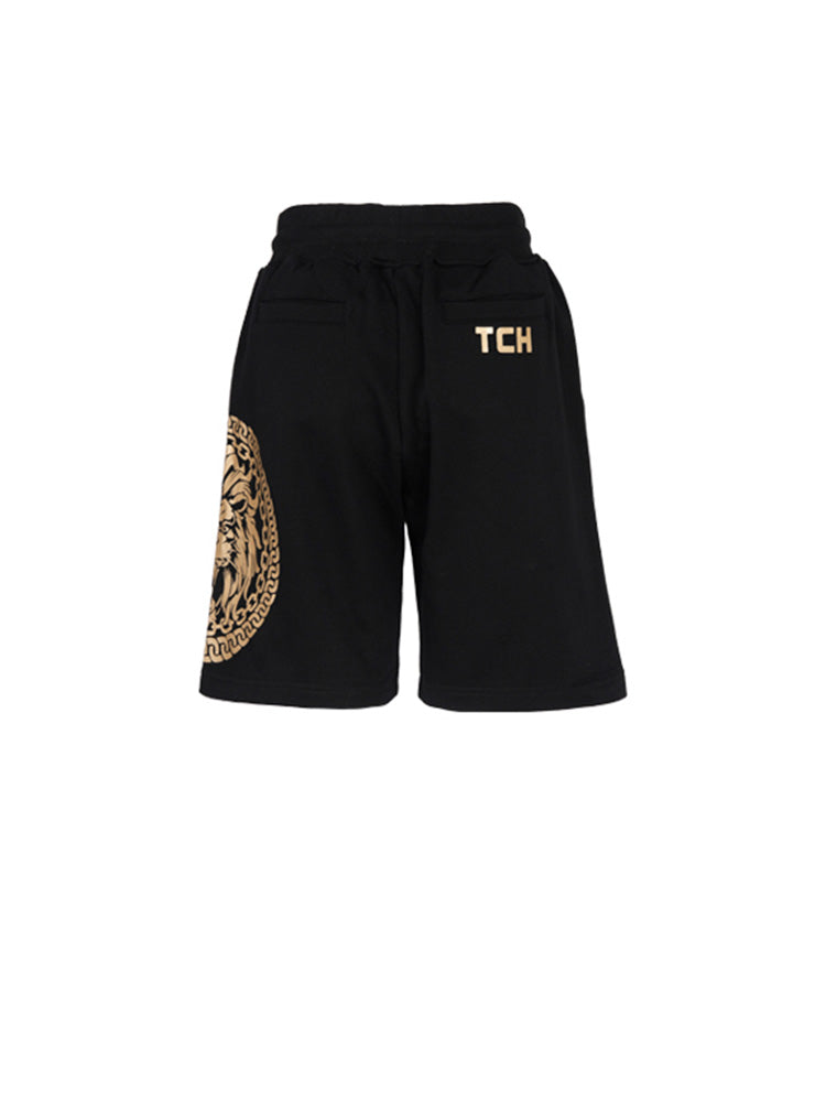 TCH Lion Print High Waist Track Shorts