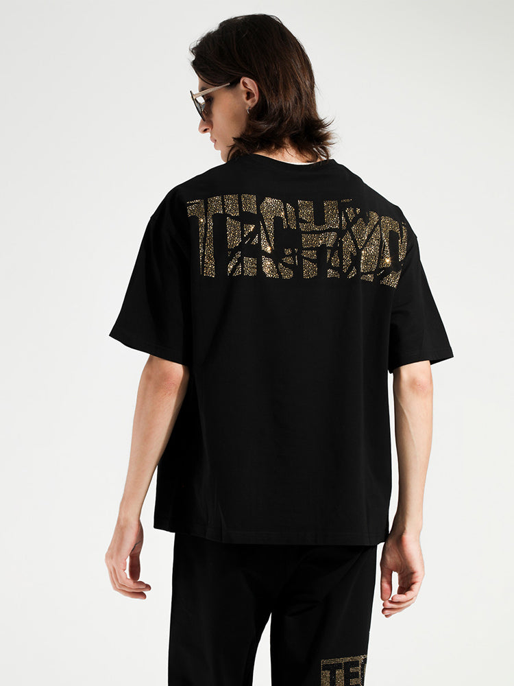 TCH Rhinestones Graphic Printed Oversize Tee